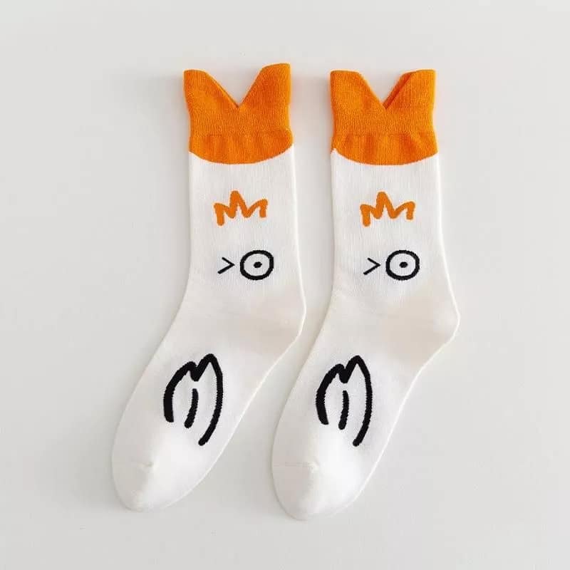 2023 New Fahsion 1Pair Funny Crazy Goose Head Sport Cotton Sock Creative Happy Animal Casual Socks Women Men Universal